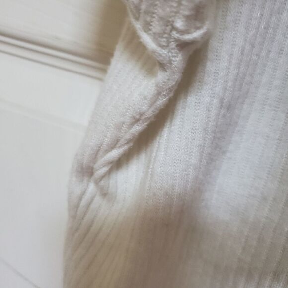 Publik sweater womens size small white turtleneck ribbed cropped short l - Picture 6 of 8